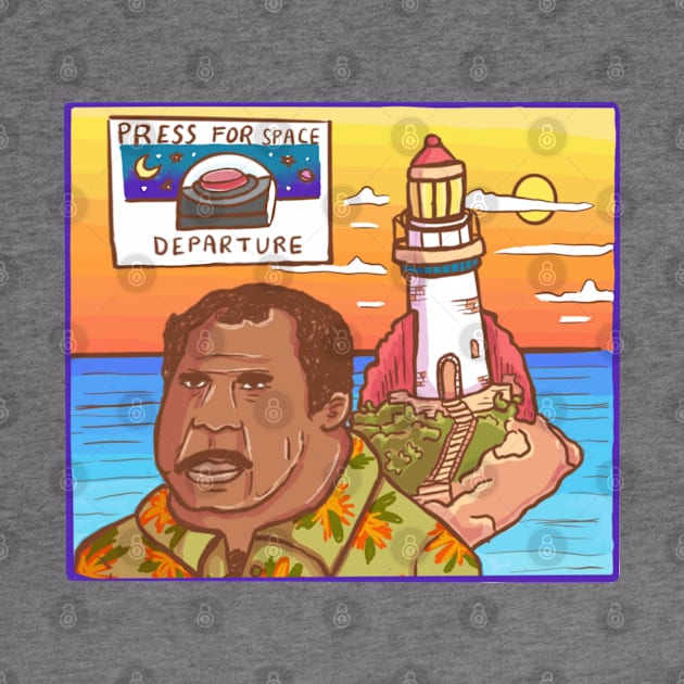 Stanley Hudson & his decommissioned lighthouse by BecArtc